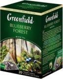 Чай Гринфилд Blueberry Forest 20 ПИРАМИДОК*1,8гр*8 шт пирамидки  (черный с черникой)