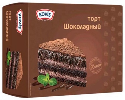 Торт Шоколадный 240гр*12шт бисквитный под товарным знаком "KOVIS"/ Раменский КК