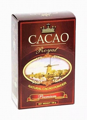Какао порошок натуральный Роял картонная упаковка 100гр.*12 