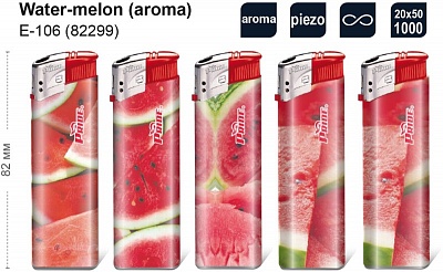 Зажигалка Pride E-106 (пьезозажигалка) Water-melon (aroma) 1*50 82299