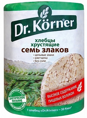 Хлебцы Dr. Korner Семь злаков 100гр*20шт (Хлебпром)