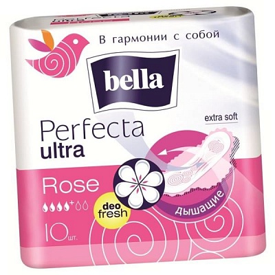 Прокладки BELLA Perfecta Ultra Део Роза Фреш 10шт.*36 /277