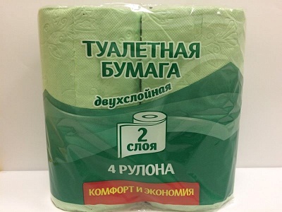 Туалетная бумага FLOOM 2сл 4рулона*17,5м салатовая / 3070607