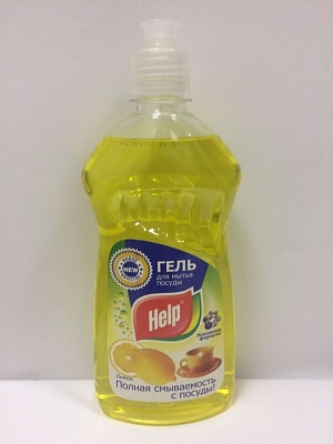 Гель д/мытья посуды "HELP" Лимон 500гр.*12 (2-0371)