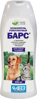 Шампунь БАРС для собак и кошек от экзопаразитов 250мл VET/40068