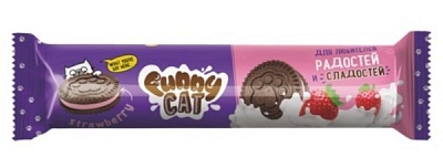 Печ.фас.Funny Cat 158гр*36шт с какао и начинкой со вкусом клубники (ТД Посольство вкусной еды)