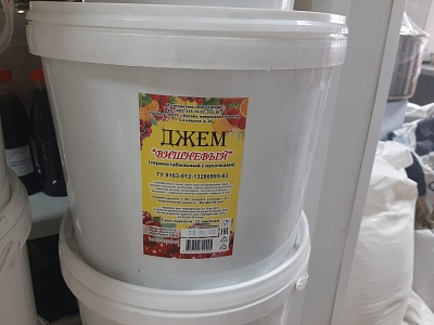 Джем вишневый с кусочками фруктов 40-50% 12,5кг / цена за ведро