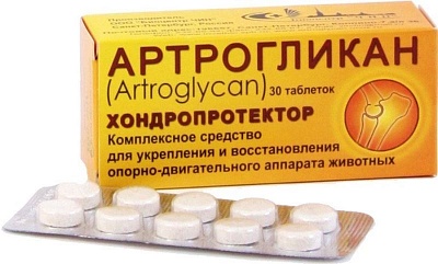 Артрогликан 30таб для лечения артрозов, артритов, дисплазии суставов.VET-М