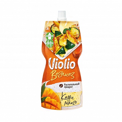 Соус майонезный Violio Веганез с карри и манго 220мл.*20 д/п с доз. 56%