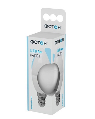 Лампа светодиодная ФОТОН LED В35 4W Е14 4000K (220V) / 22829