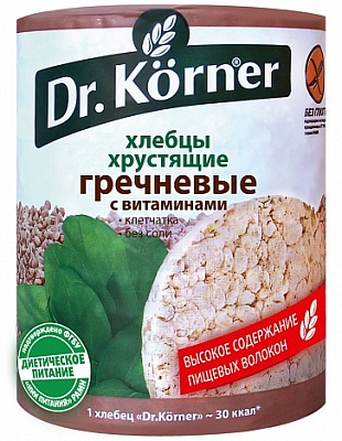 Хлебцы Dr. Korner Гречневые с витаминами 100гр*20шт (Хлебпром)