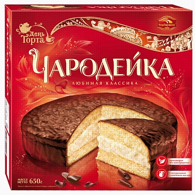 Торт Чародейка 650гр*6шт (АО КБК "Черемушки") 