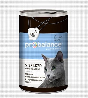 ProBalance Sterilized 415гр*12шт консерв.корм для стерилизованных кошек и котов