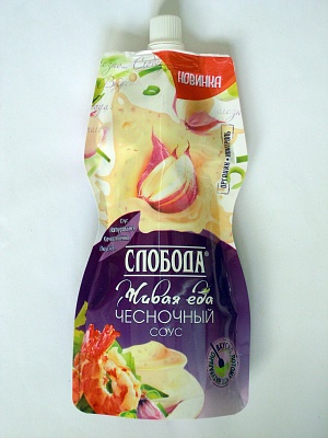 Соус Слобода чесночный 60% 217гр.*12 д/п