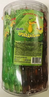 Желе фруктовое Крокодильчик  35гр*48шт*6бл (ТМ"ВК")