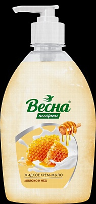 Жидкое крем-мыло Молоко и мёд ( ВЕСНА ) 500гр.* 10 / 5223