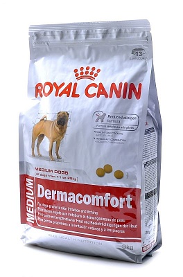 Royal Canin Медиум Дермакомфорт 3кг для собак при раздражениях и зуде, связанных с повышенной чувствительностью кожи (24420300R1)