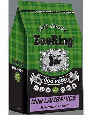 Корм ZooRing Mini Lamb&Rice Ягненок и рис 10кг Корм для собак (425013) НЕ СОДЕРЖИТ ПШЕНИЦЫ
