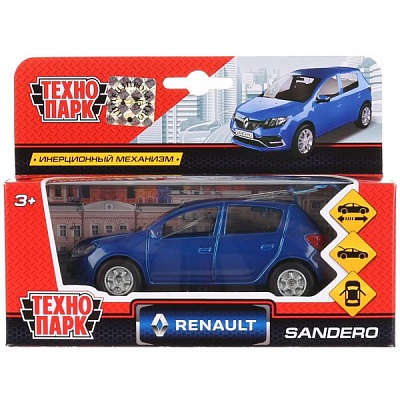 Машина металл."Технопарк" Renault Sandero синий  (длина 12см) / 283719 / SB-17-61-RS-N(BU)-WB