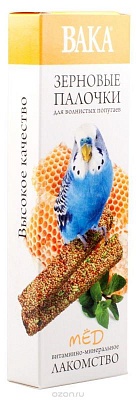Зерновые палочки д/вол.попугаев с медом Вака (79575)