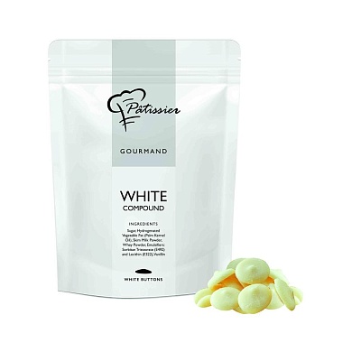 Шоколад белый кувертюр в дисках PATISSIER 32% 2,5кг. / цена за коробку