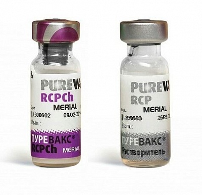 Пуревакс RCPCh с растворителем против панлейкопении, инф.ринотрахеита, калицивирусной инфекции и хламидиоза ко (t от +2 до +8)  VET