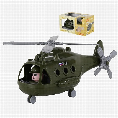 Вертолет военный Альфа в коробке  /Полесье (арт.68729) 30см