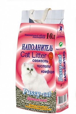 Наполнитель Pussy-cat Древесный /красный/ 10л