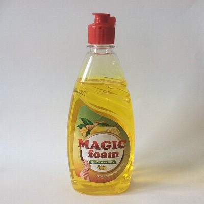 Гель д/мытья посуды "MAGIC FOAM" Лимон и имбирь  500гр.*12 (2-4907)
