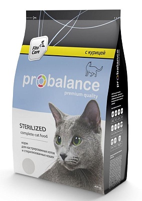 ProBalance Sterilized 400гр*16шт сухой корм для стерилизованных кошек и котов