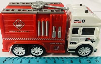 Машинка пожарная инерц.3цв.в пакете 19*15*6 (арт.JW567-013/К)