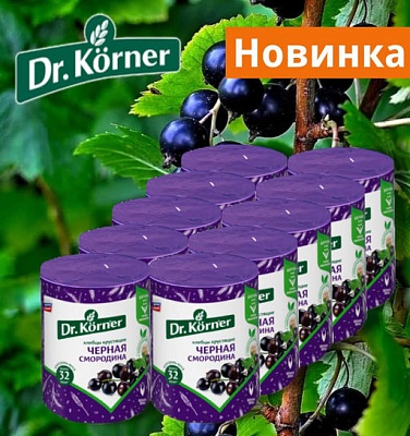 Хлебцы Dr. Korner Злаковый коктейль Черная Смородина 80гр*10шт (Хлебпром)
