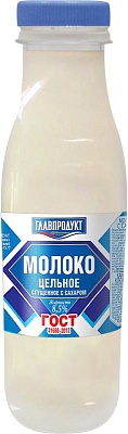 Молоко сгущенное с сахаром ГЛАВПРОДУКТ ГОСТ 650гр.*12 пл/б