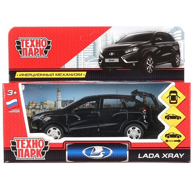 Машина металл."Технопарк" Lada Xray черный (длина 12см) / 271517 / XRAY-BK