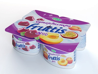 Продукт йогуртный Фруттис 8% 115гр.*16 лесные ягоды,абрикос-манго (суперэкстра)