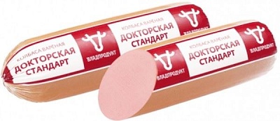 Колбаса вареная Докторская стандарт ц/ф 1 сорт / Владпродукт