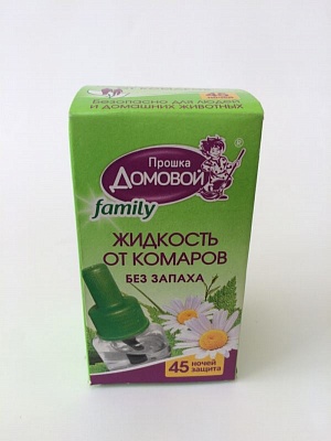 Жидкость от комаров ДОМОВОЙ ПРОШКА family (без запаха) 45ночей с экстрактом ромашки*50 / Л043