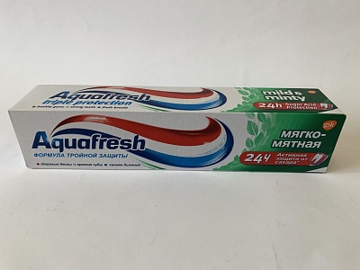 Зубная паста AQVAFRESH Мягкая мята (зеленая) 100мл * 12
