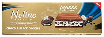 Шок.Нелино MAXXX 250гр*12шт Choco&Black Cookies
