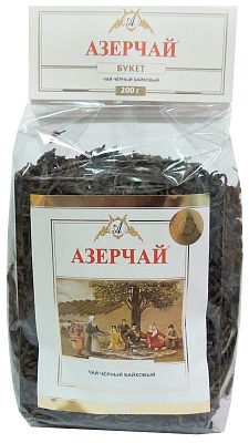 Чай Азерчай черный байховый букет 100гр*30шт (м/уп,прозр.пакет) арт.413000