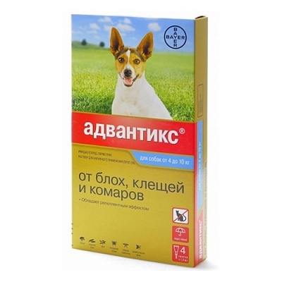 Адвантикс для собак от 4 до 10кг инсектоакарицидный препарат VET