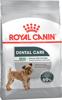 Royal Canin Мини Дентал Кэа 1кг корм для собак с повышенной чувствительностью зубов (12210100R0)