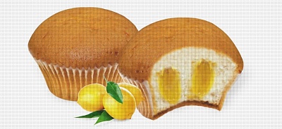 Сладости восточные Маффины с начинкой со вкусом лимона 300гр*8шт  Нежные радости (Мишка в малиннике)