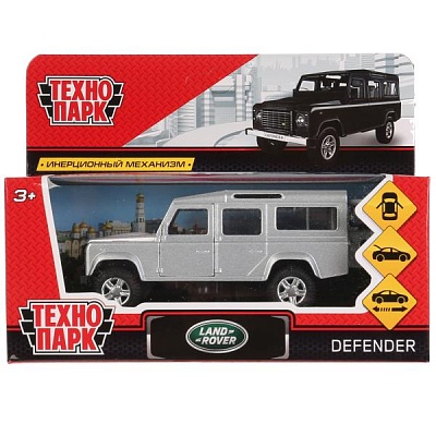 Машина металл."Технопарк" Land Rover Defender серебристый (длина 12см) / 271520 / DEFENDER-SL