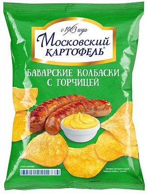 Картофель Московский 30гр со вкусом баварских колбасок с горчицей*35шт 