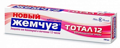 Зубная паста "Новый Жемчуг" ТОТАЛ 12 Восстановление эмали 100мл.*40 / 17458