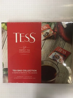 Чай Тесс Ассорти (Коллекция 12 вкусов чая в индивидуальных сашетах)