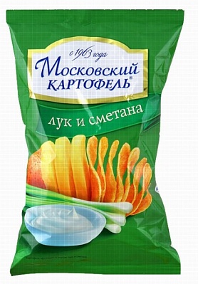 Картофель Московский 225гр*8шт Со вкусом лука и сметаны 