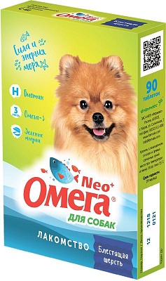 Витамины Омега-Neo+ С-Ш с биотином для собак 90таб/0,045кг