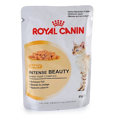 Royal Canin Интенс Бьюти 85гр*24шт соус д/взрослых кошек поддержание красоты шерсти  (40710008R0)
